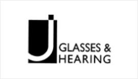 J glasses & hearing logo