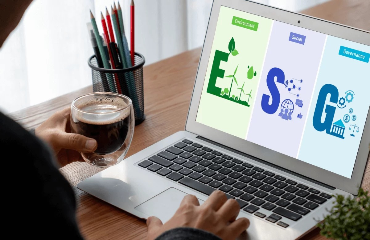 ESG Content Optimisation in laptop