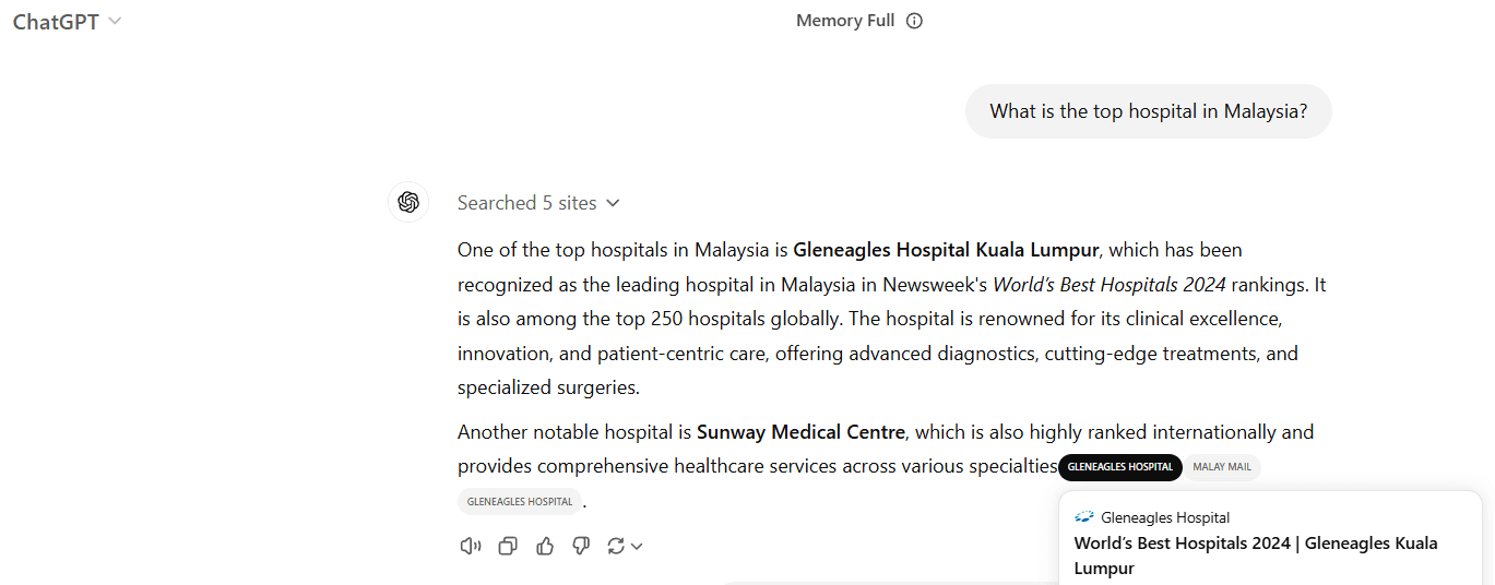 Gleneagles Hospital Prove