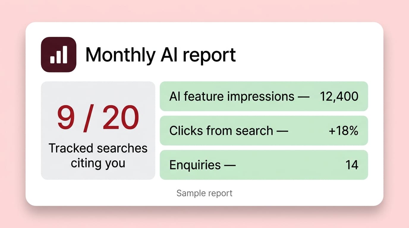 Monthly AI Overview Reporting illustration