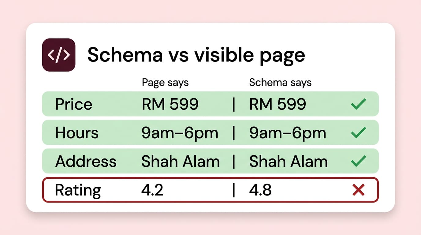 Structured Data That Matches the Page illustration